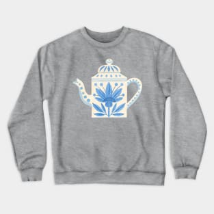 Scandinavian Floral Teapot Crewneck Sweatshirt